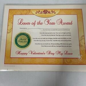 2012 Large & Loving Valentines Day Certificate (DG)